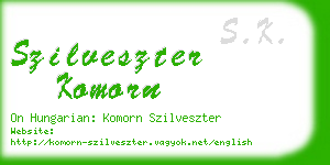 szilveszter komorn business card